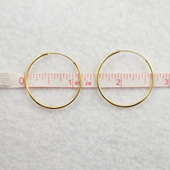 Mariela Gold Hoops - Picture 3 of 9